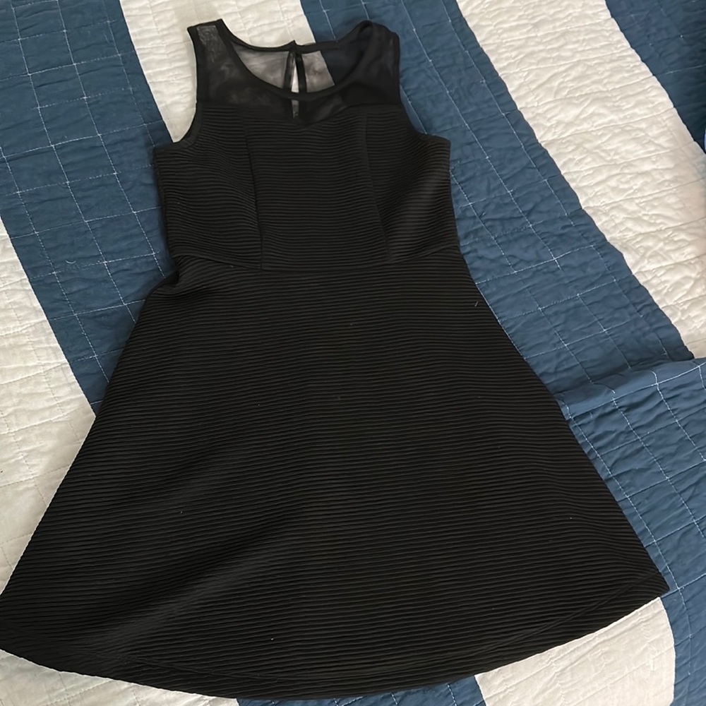 Girls size 8 black fit and flare dress